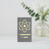 Yellow Atomic Chalkboard Place Card Plaatskaartje (Staand voorkant)