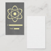 Yellow Atomic Chalkboard Place Card Plaatskaartje (Voorkant / Achterkant)