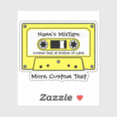 Yellow Audio-Cassettebandje Sticker (Vel)