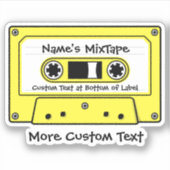 Yellow Audio-Cassettebandje Sticker (Voorkant)