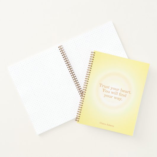 Yellow Aura Message Notebook Notitieboek (Binnen)