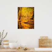Yellow Autumn Forest Print Poster Art Wall (Keuken)