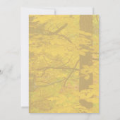 Yellow Autumn Forest Theme Wedding Kaart (Achterkant)