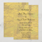 Yellow Autumn Forest Theme Wedding Kaart (Voorkant / Achterkant)
