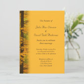 Yellow Autumn Forest Wedding Kaart (Staand voorkant)