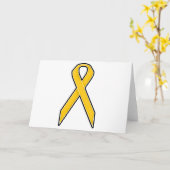 Yellow Awareness Ribbon Kaart (Gele Bloem)