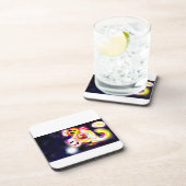 Yellow axolotl fun  bier onderzetter (Rechterzijde)