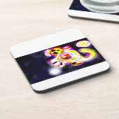 Yellow axolotl fun  bier onderzetter (Linkerzijde)