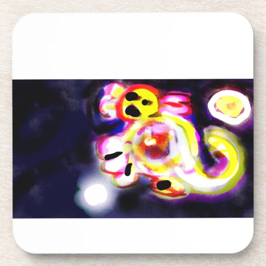 Yellow axolotl fun  bier onderzetter (Voorkant)