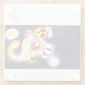 Yellow axolotl fun  glazen onderzetter (Achterkant)