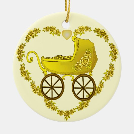 Yellow Baby Buggy ornament (Voorkant)