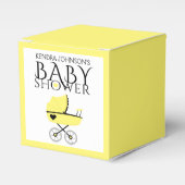 Yellow Baby Carriage Baby shower Bedankdoosjes (Voorkant Zijde)