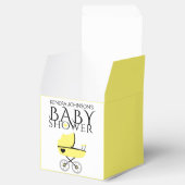Yellow Baby Carriage Baby shower Bedankdoosjes (Geopend)