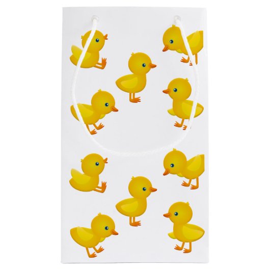 Yellow Baby Chicks Gift Bag Klein Cadeauzakje (Achterkant)