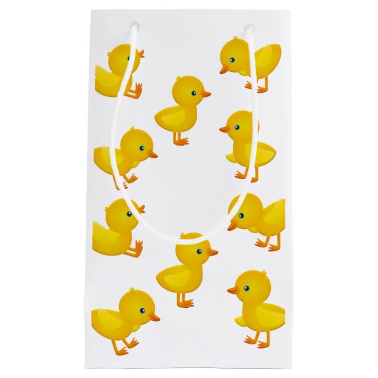 Yellow Baby Chicks Gift Bag Klein Cadeauzakje (Voorkant)