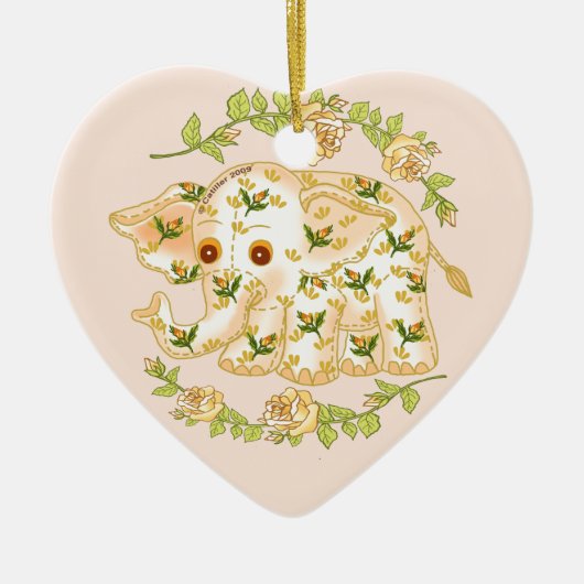 Yellow Baby Elephant ornament (Voorkant)