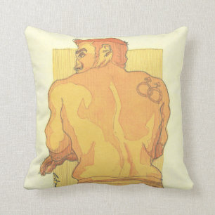 Yellow Back Jockstrap Sierkussen
