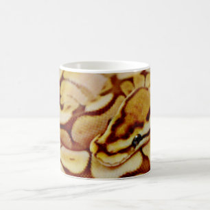 Yellow Ball Python echt dicht Koffiemok