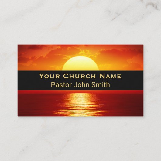 Yellow Ball Reflection Church Pastor QR Code Visitekaartje (Voorkant)