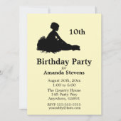 Yellow Ballerina Birthday uitnodiging (Voorkant)