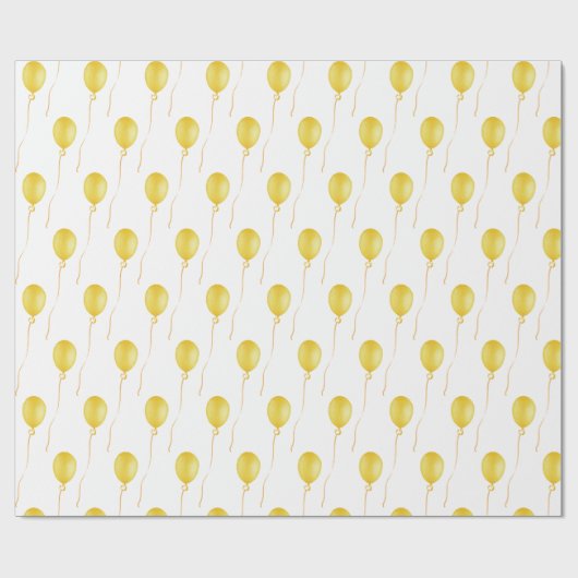 Yellow balloon Gift Wrapping Paper - Cadeaupapier (Vlak)