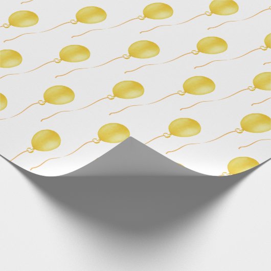 Yellow balloon Gift Wrapping Paper - Cadeaupapier (Hoek)