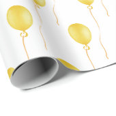 Yellow balloon Gift Wrapping Paper - Cadeaupapier (Rol Hoek)