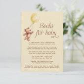 Yellow Balloon Teddy Bear Boeken voor Baby Informatiekaartje (Staand voorkant)