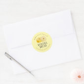 Yellow Banana Bread Watercolor Slice Rustic Simple Ronde Sticker (Envelop)