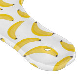 Yellow Banana Illustration Fun Fruit Pattern Snijplank (Hoek)