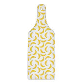 Yellow Banana Illustration Fun Fruit Pattern Snijplank (Voorkant)