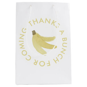 Yellow Banana Party ‘Bedankt A Bunch’ Favor Bag Medium Cadeauzakje