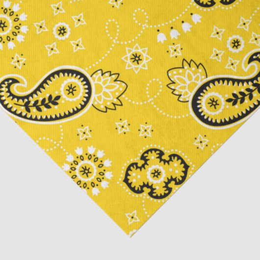 Yellow Bandana Modern Cowboy Cowgirl Fun Tissuepapier (Detail)