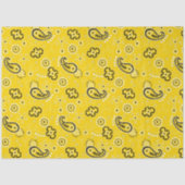 Yellow Bandana Modern Cowboy Cowgirl Fun Tissuepapier (Voorkant)