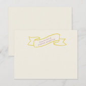 Yellow Banner Violet Purple Personalized Name Notitiekaartje (Voorkant / Achterkant)