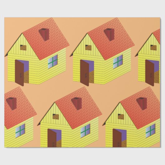 Yellow Barn House Cadeaupapier (Vlak)