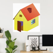 Yellow Barn House Poster (Thuiskantoor)