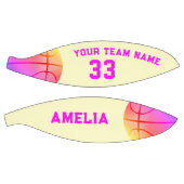 Yellow Basket Ball Girl Player Name Team Number Basketbal (Panelen)