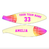 Yellow Basket Ball Girl Player Name Team Number Basketbal (Panelen)