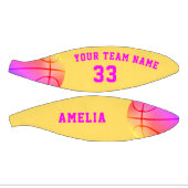 Yellow Basket Ball Girl Player Name Team Number Basketbal (Panelen)