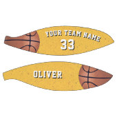 Yellow Basketball Ball Player Team Name Number Basketbal (Panelen)