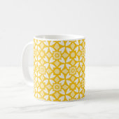 Yellow Batik Pattern Mug Koffiemok (Voorkant links)