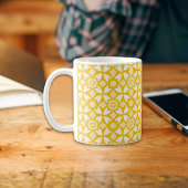 Yellow Batik Pattern Mug Koffiemok