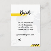 Yellow Beach Boarding Pass Trouwruimte Kaart (Voorkant)