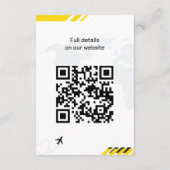 Yellow Beach Boarding Pass Trouwruimte Kaart (Achterkant)