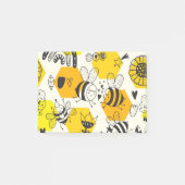 Yellow Bee and Rainbow Design Post-it® Notes (Voorkant)