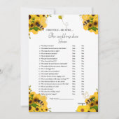 Yellow Bee Bruiloft schoen spel partij spel Kaart (Voorkant)