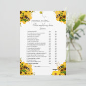 Yellow Bee Bruiloft schoen spel partij spel Kaart (Staand voorkant)