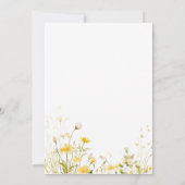 Yellow Bee Floral Mom-to-Bee Baby Shower  Kaart (Achterkant)