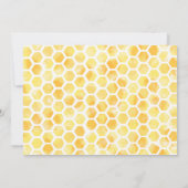 Yellow Bee Foto uitnodiging (Achterkant)